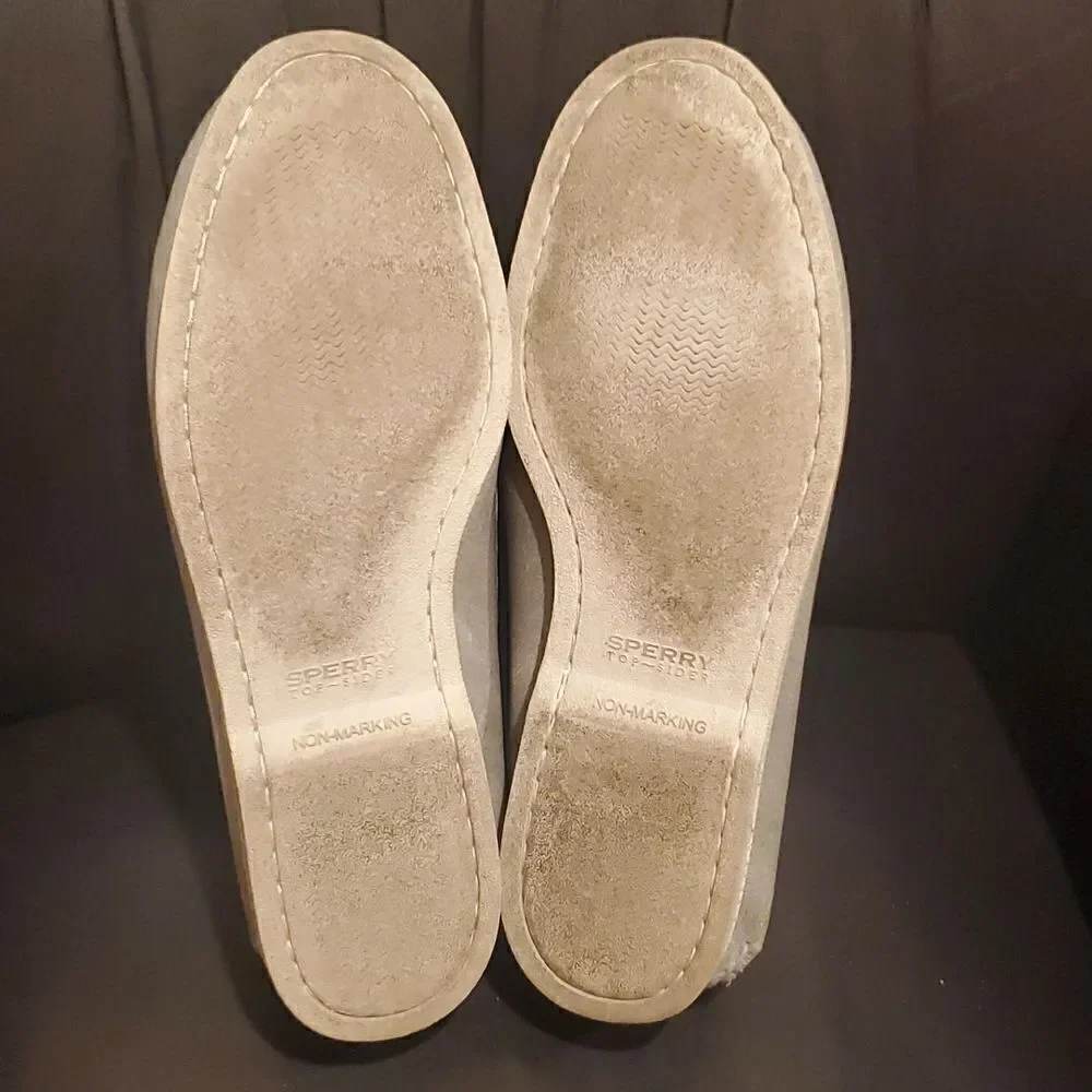 ‎SPERRY Top - Sider Leather Grey Boat Shoes - Size 13